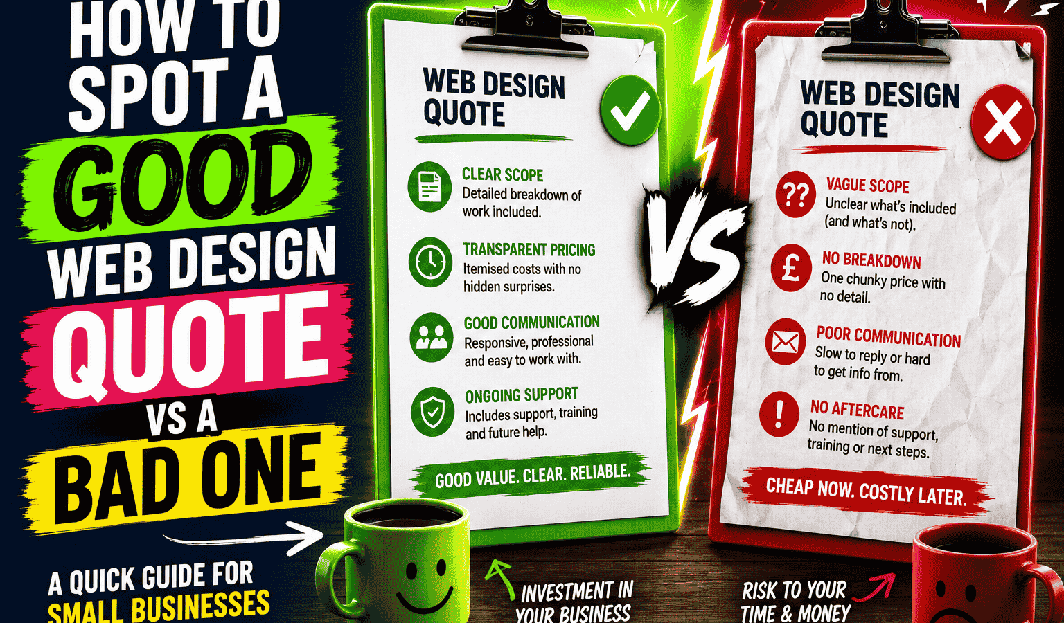 Image of How to spot a good web design quote vs bad
