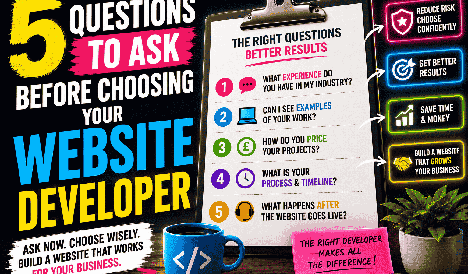 Image of Questions to ask before choosing your website developer
