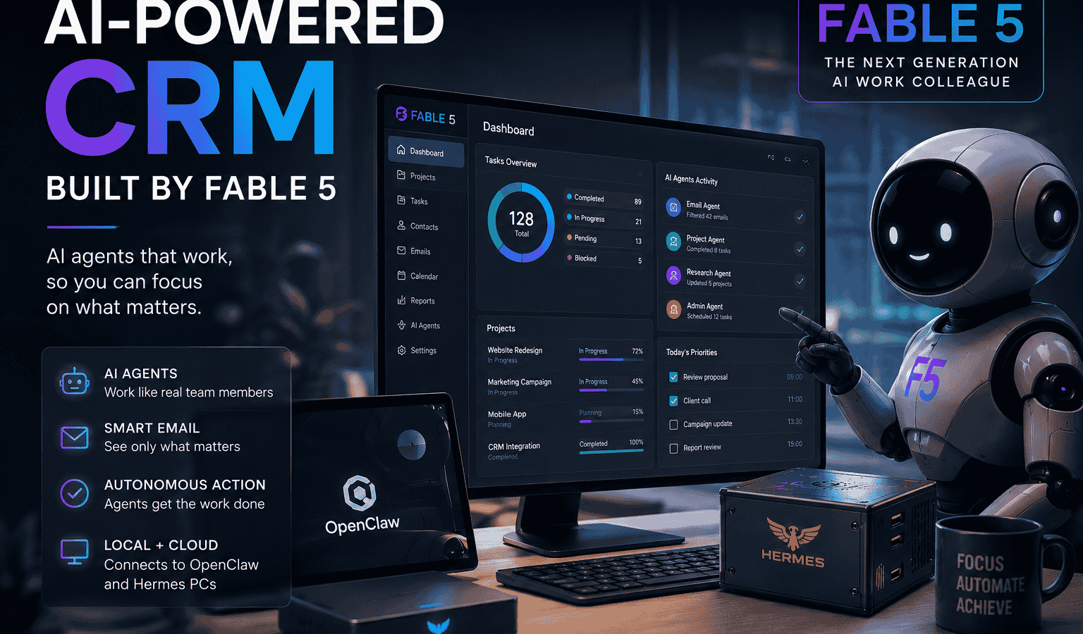 Image of Fable 5 builds ai powered crm