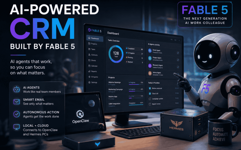 Image of Fable 5 builds ai powered crm