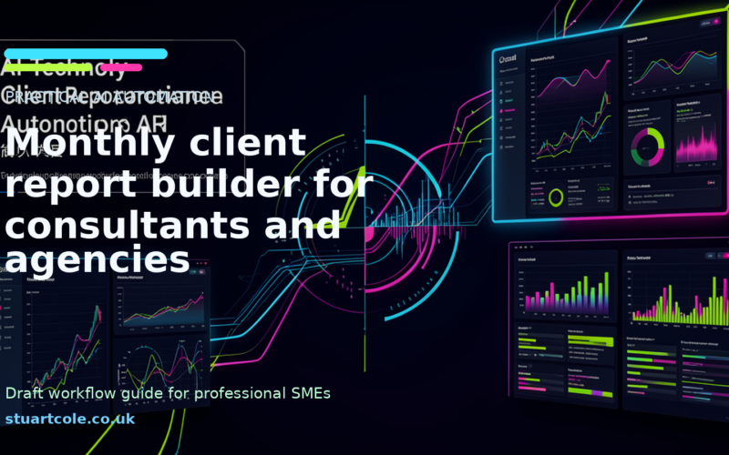 Featured image for Monthly client report builder for consultants and agencies