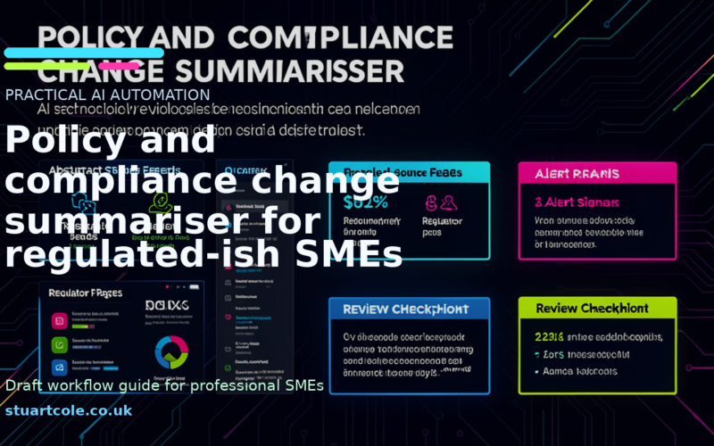 Featured image for Policy and compliance change summariser for regulated-ish SMEs