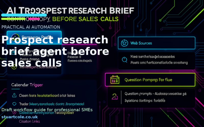 Featured image for Prospect research brief agent before sales calls