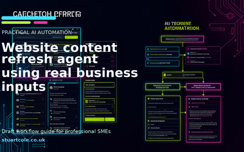 Featured image for Website content refresh agent using real business inputs